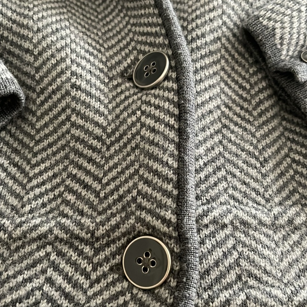 Talbots Plus Double Faced Gray Houndstooth Merino… - image 8